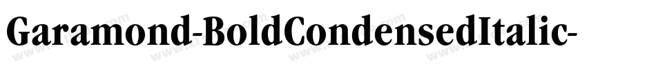 Garamond-BoldCondensedItalic字体转换