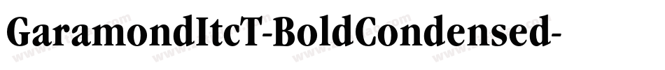 GaramondItcT-BoldCondensed字体转换