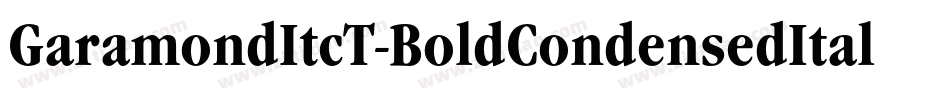 GaramondItcT-BoldCondensedItalic字体转换