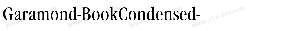 Garamond-BookCondensed字体转换