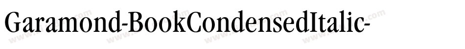 Garamond-BookCondensedItalic字体转换