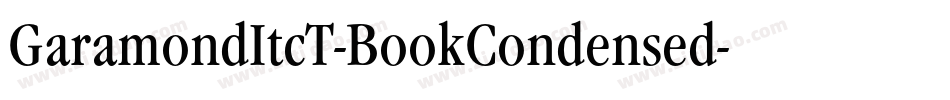 GaramondItcT-BookCondensed字体转换