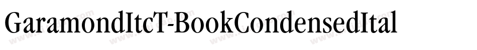 GaramondItcT-BookCondensedItalic字体转换