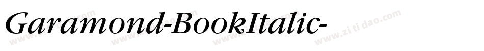 Garamond-BookItalic字体转换
