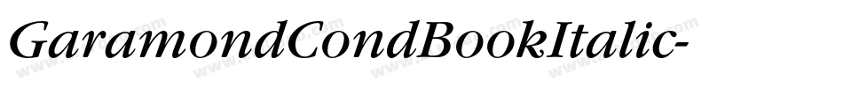 GaramondCondBookItalic字体转换