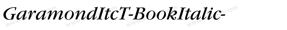 GaramondItcT-BookItalic字体转换