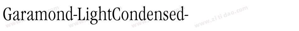 Garamond-LightCondensed字体转换