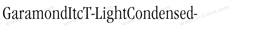 GaramondItcT-LightCondensed字体转换