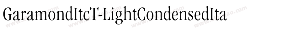 GaramondItcT-LightCondensedItalic字体转换