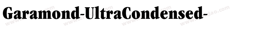 Garamond-UltraCondensed字体转换