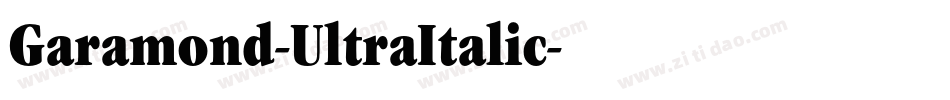 Garamond-UltraItalic字体转换