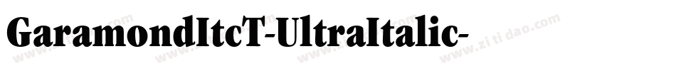 GaramondItcT-UltraItalic字体转换