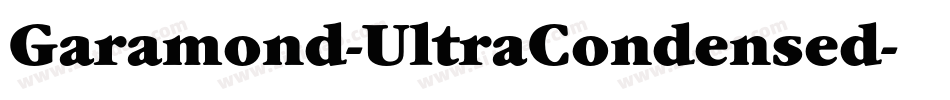 Garamond-UltraCondensed字体转换