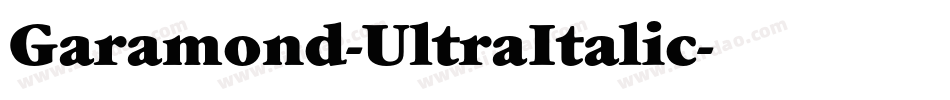 Garamond-UltraItalic字体转换