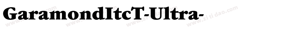 GaramondItcT-Ultra字体转换