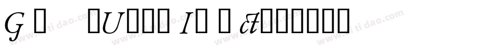 Garamond-UltraItalic字体转换