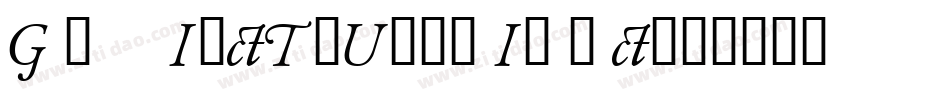 GaramondItcT-UltraItalic字体转换