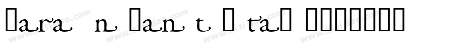 GaramondHanITC-ItalOS字体转换