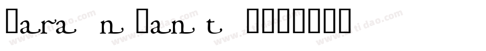 GaramondHanITCOS字体转换