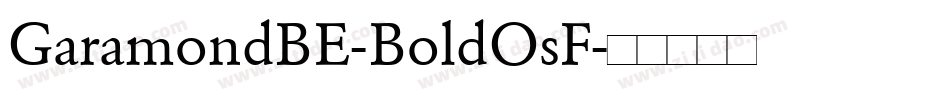 GaramondBE-BoldOsF字体转换