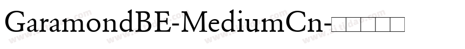 GaramondBE-MediumCn字体转换