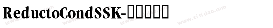 ReductoCondSSK字体转换