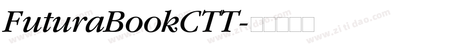 FuturaBookCTT字体转换