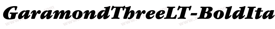 GaramondThreeLT-BoldItalic字体转换