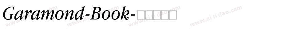 Garamond-Book字体转换