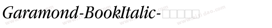 Garamond-BookItalic字体转换