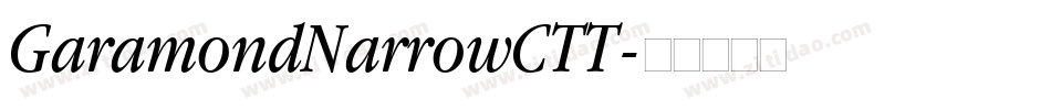 GaramondNarrowCTT字体转换