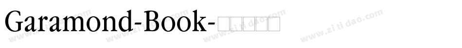 Garamond-Book字体转换