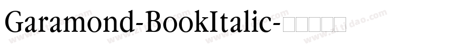 Garamond-BookItalic字体转换