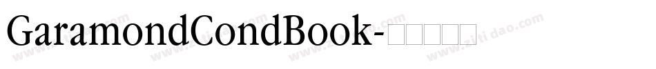 GaramondCondBook字体转换