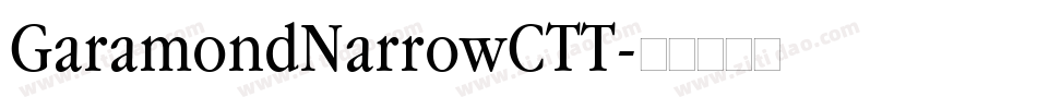 GaramondNarrowCTT字体转换