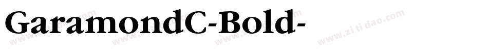 GaramondC-Bold字体转换