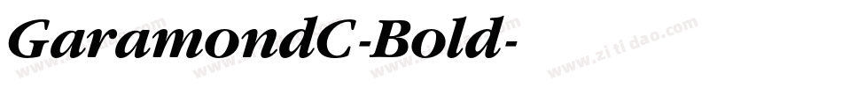 GaramondC-Bold字体转换