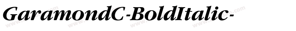 GaramondC-BoldItalic字体转换