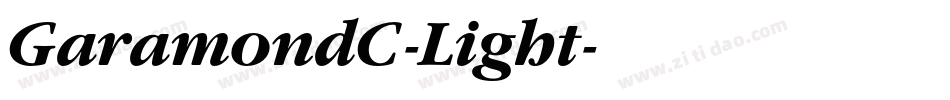 GaramondC-Light字体转换