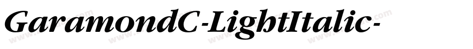 GaramondC-LightItalic字体转换