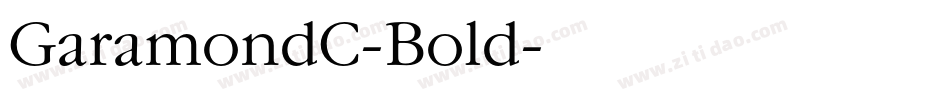 GaramondC-Bold字体转换
