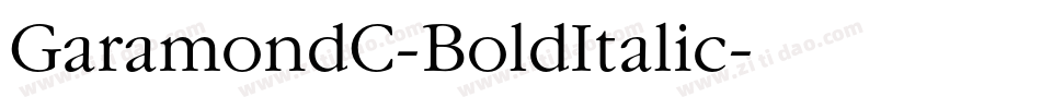 GaramondC-BoldItalic字体转换