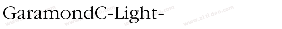 GaramondC-Light字体转换