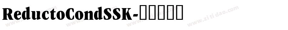 ReductoCondSSK字体转换
