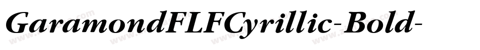 GaramondFLFCyrillic-Bold字体转换