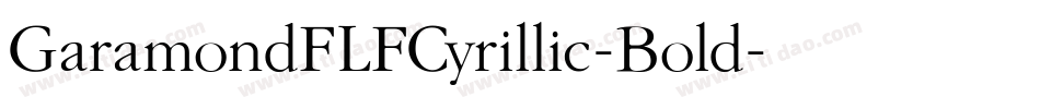 GaramondFLFCyrillic-Bold字体转换