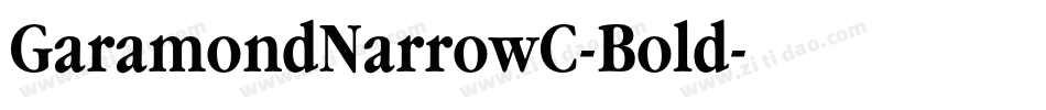 GaramondNarrowC-Bold字体转换