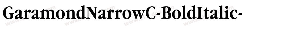 GaramondNarrowC-BoldItalic字体转换