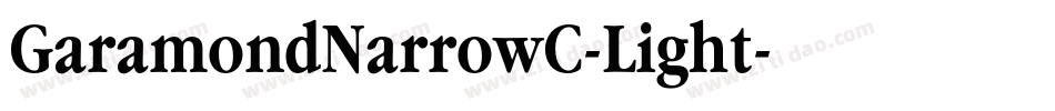 GaramondNarrowC-Light字体转换