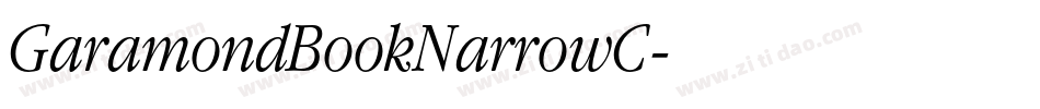 GaramondBookNarrowC字体转换